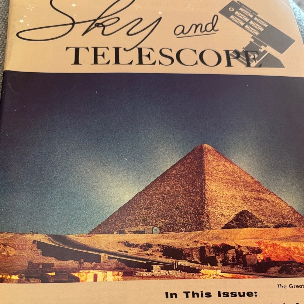 Sky and Telescope Magazine with Pyramid Cover July 1977